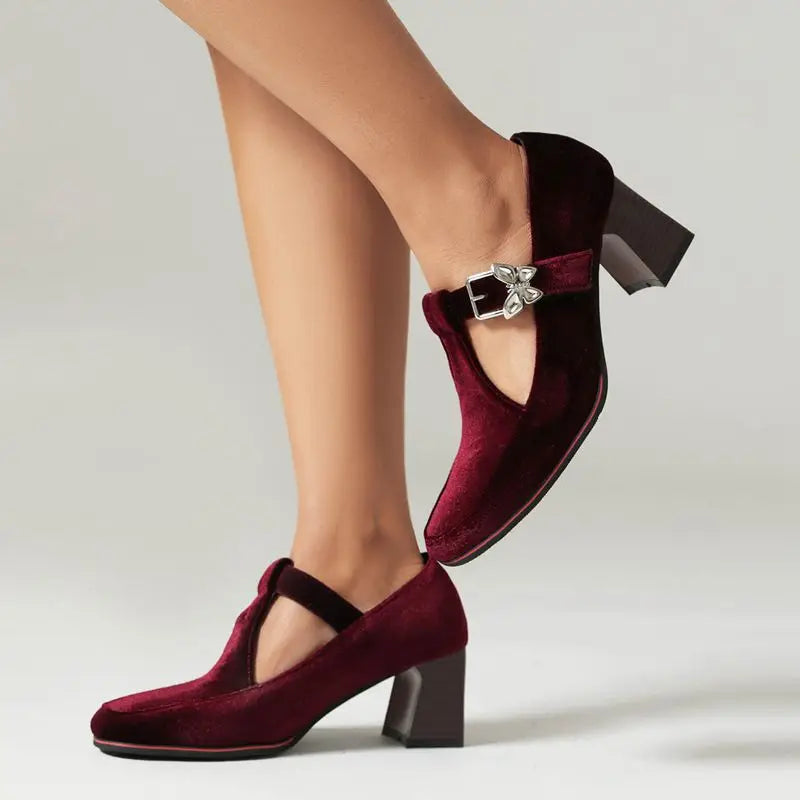Elisa Velvet Heels