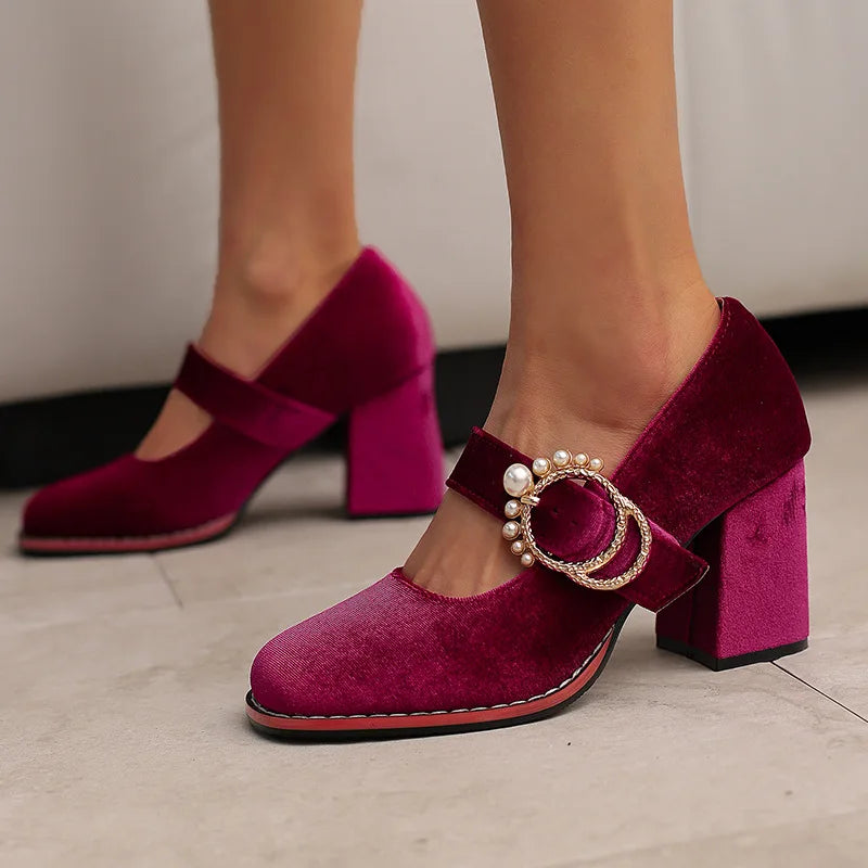 Amelia Velvet Heels