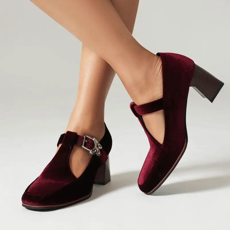 Elisa Velvet Heels