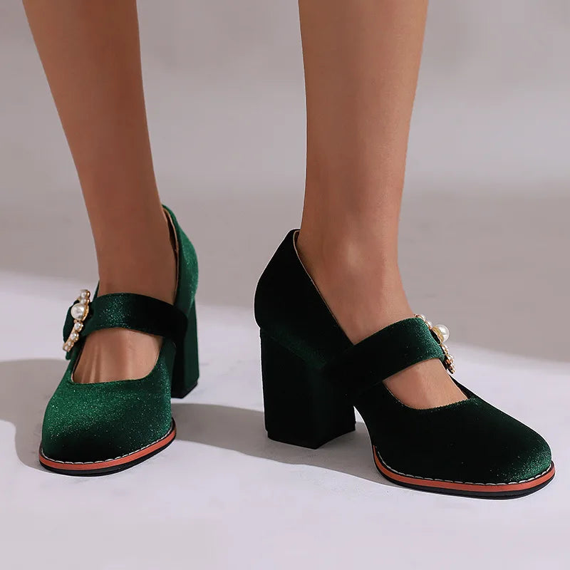Amelia Velvet Heels