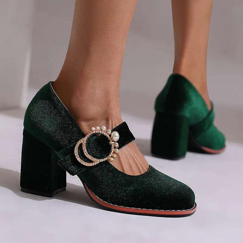 Amelia Velvet Heels