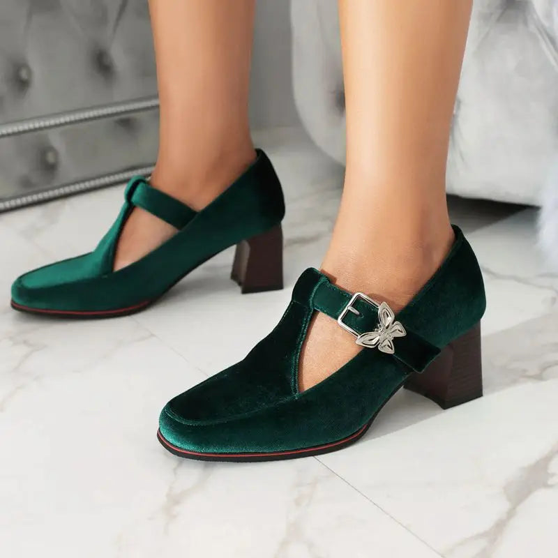 Elisa Velvet Heels