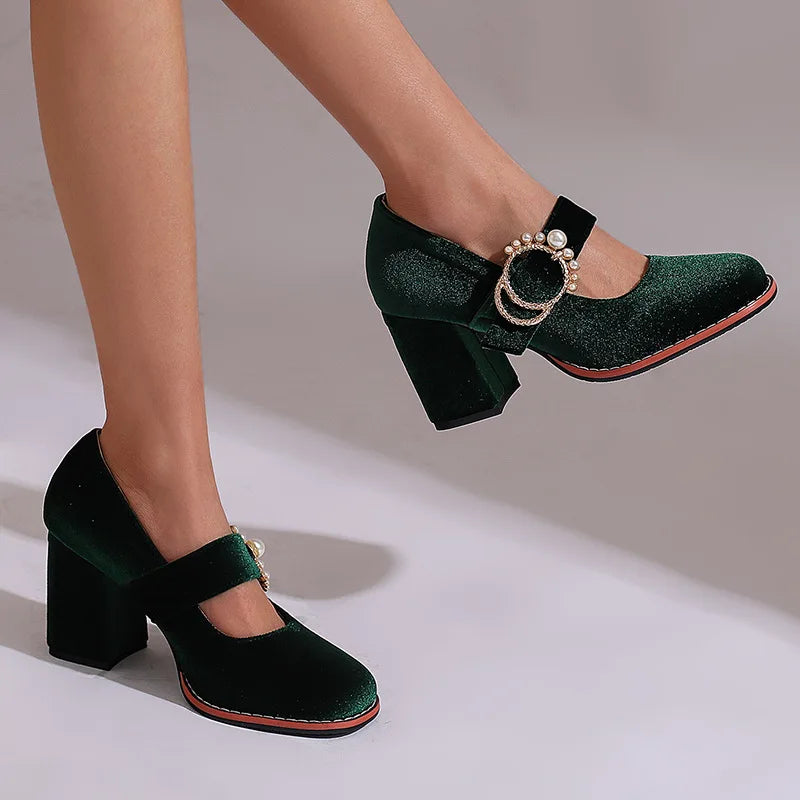 Amelia Velvet Heels