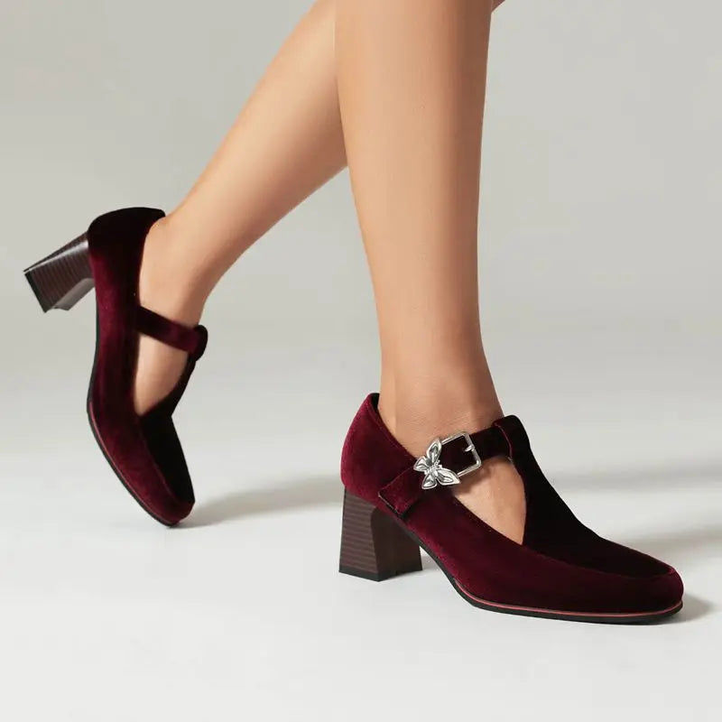 Elisa Velvet Heels