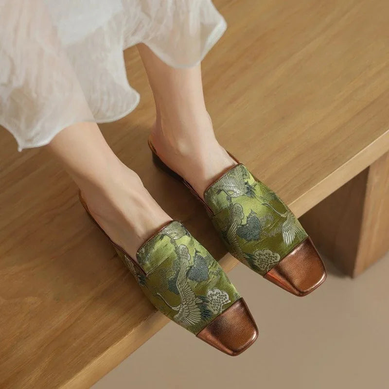 Sara Stitched Mules