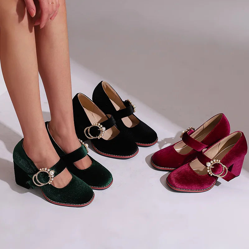 Amelia Velvet Heels