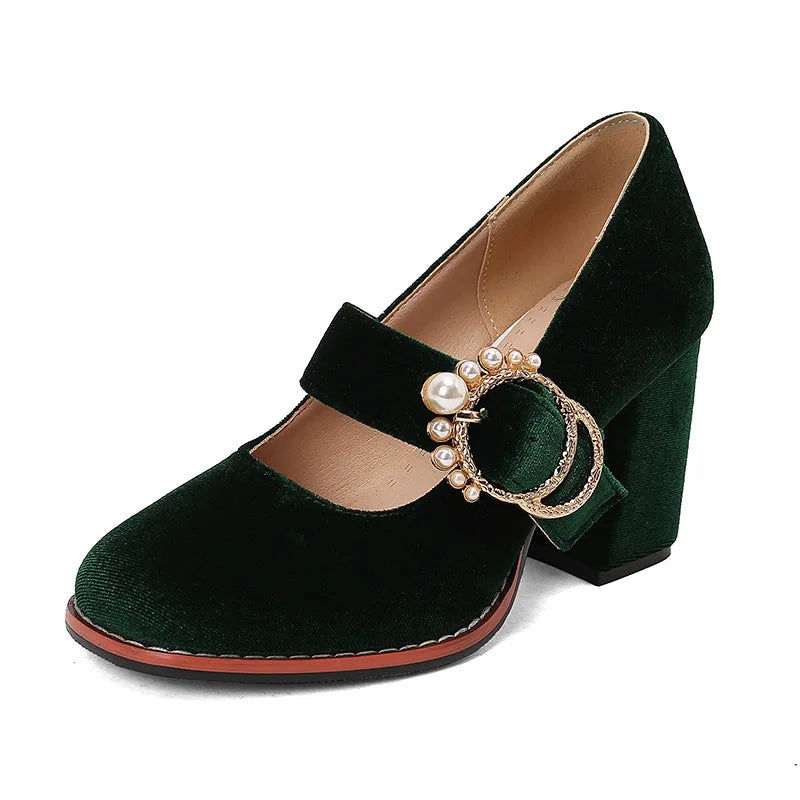 Amelia Velvet Heels