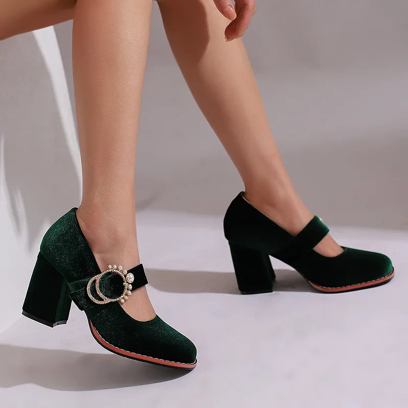 Amelia Velvet Heels
