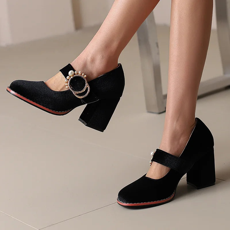 Amelia Velvet Heels