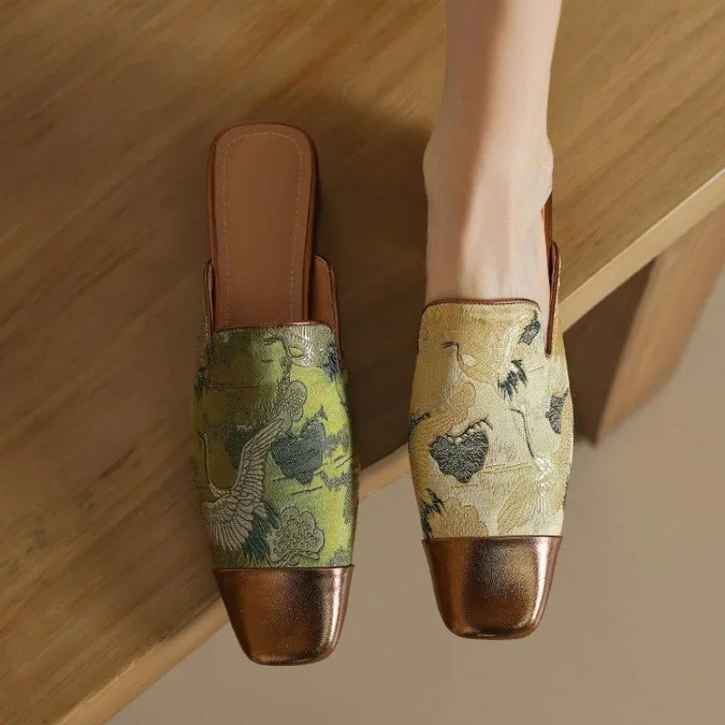 Sara Stitched Mules