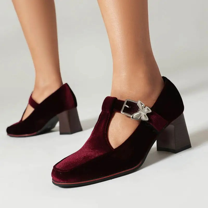 Elisa Velvet Heels