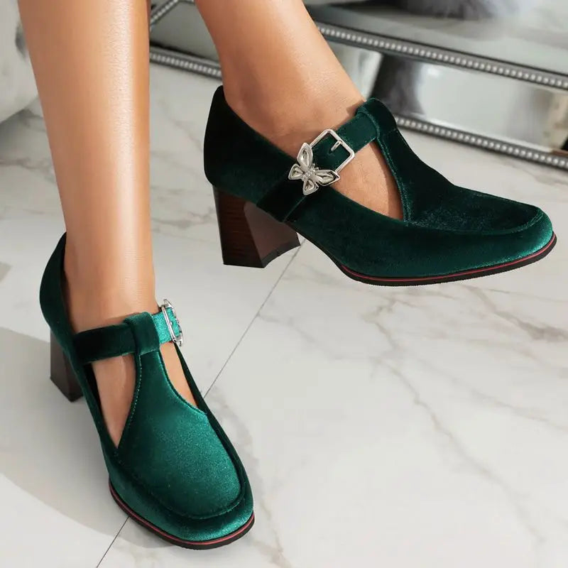 Elisa Velvet Heels