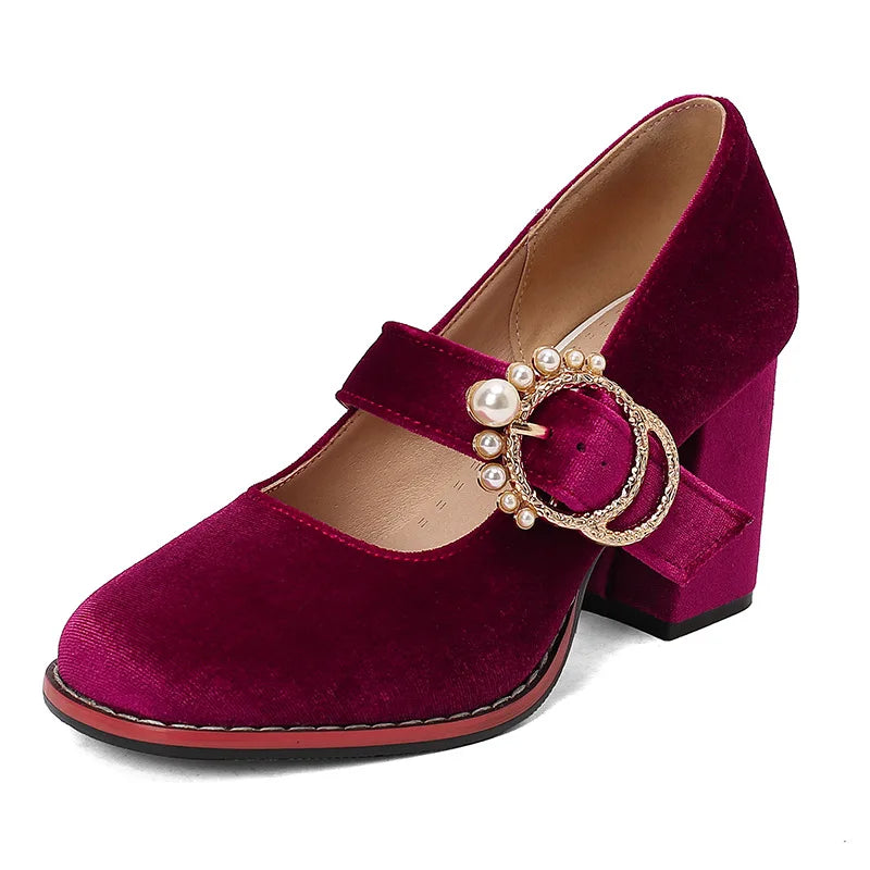 Amelia Velvet Heels