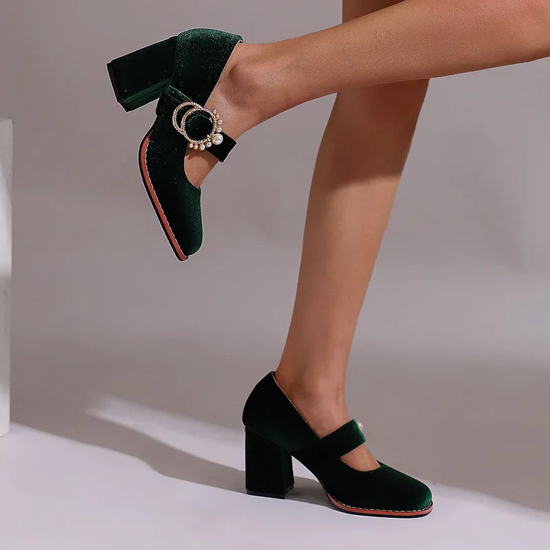Amelia Velvet Heels