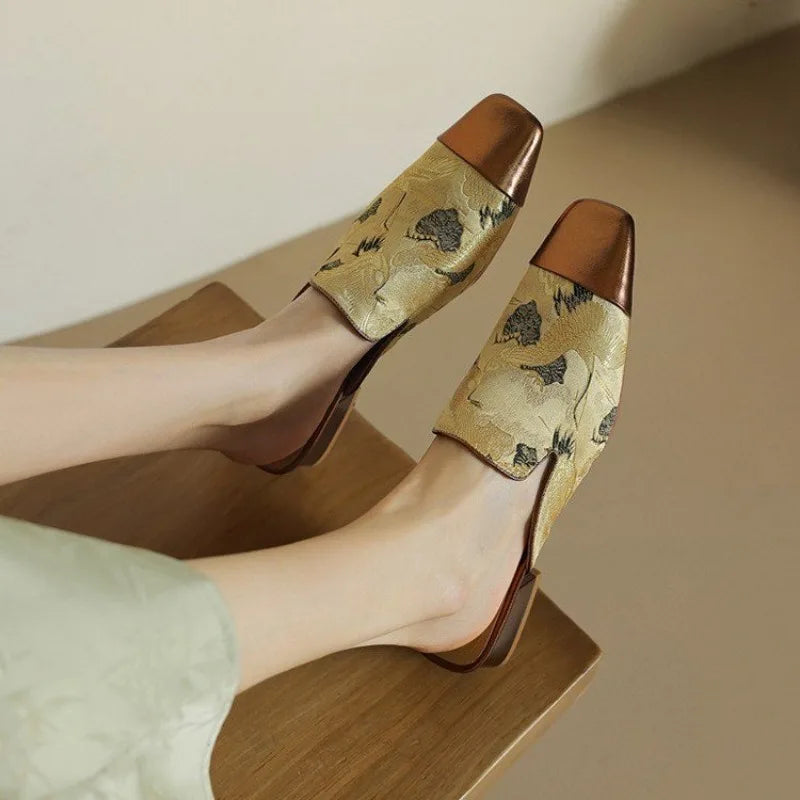 Sara Stitched Mules